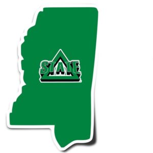 Desert Cactus Delta State University Sticker Statesmen DSU Vinyl Decal Laptop Water Bottle Car Scrapbook (State Border Sticker)