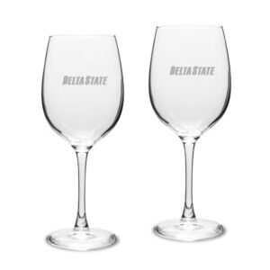 Delta State Statesmen 16oz. Two-Piece Traditional White Wine Glass Set