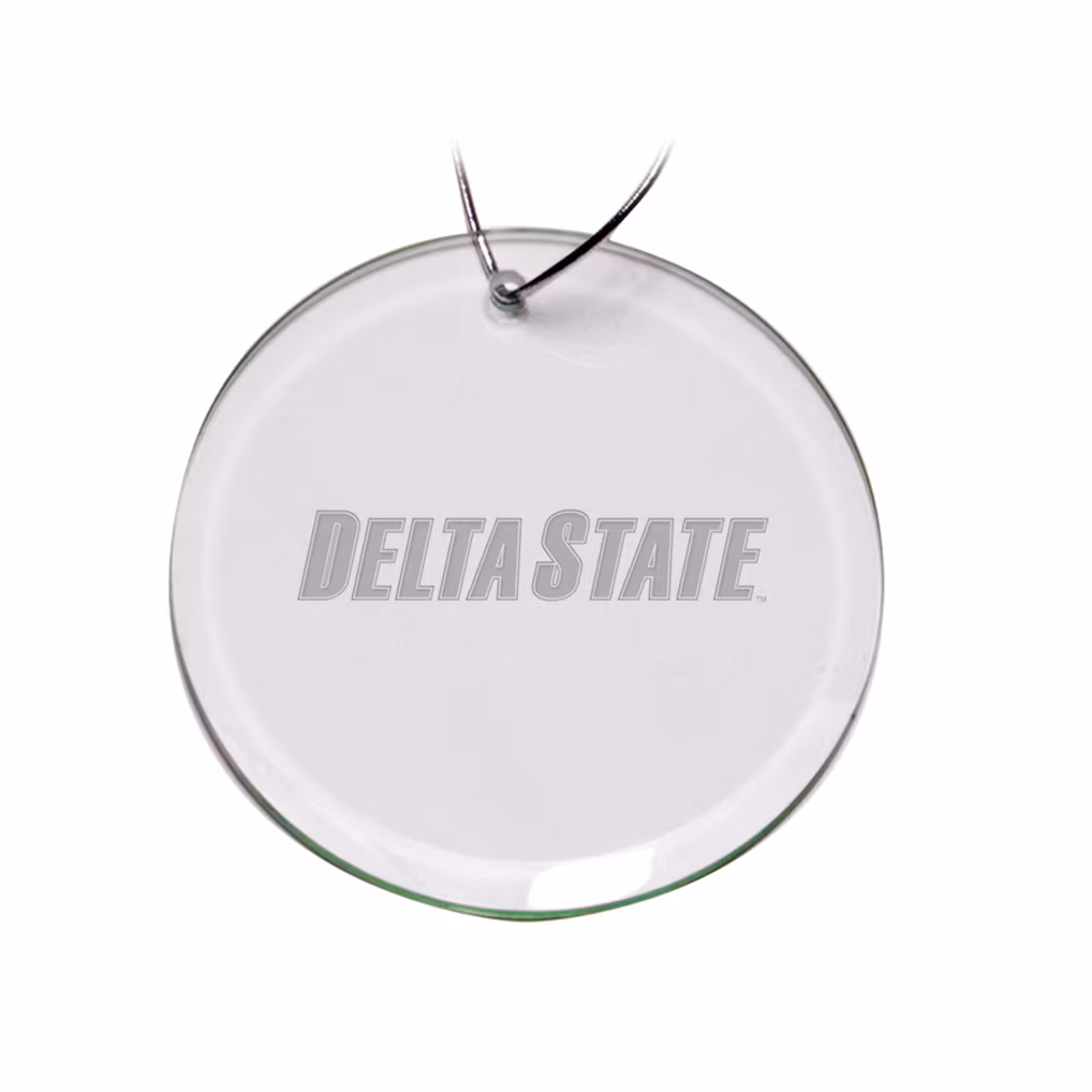 Delta State Statesmen Team Logo 3'' Round Glass Ornament